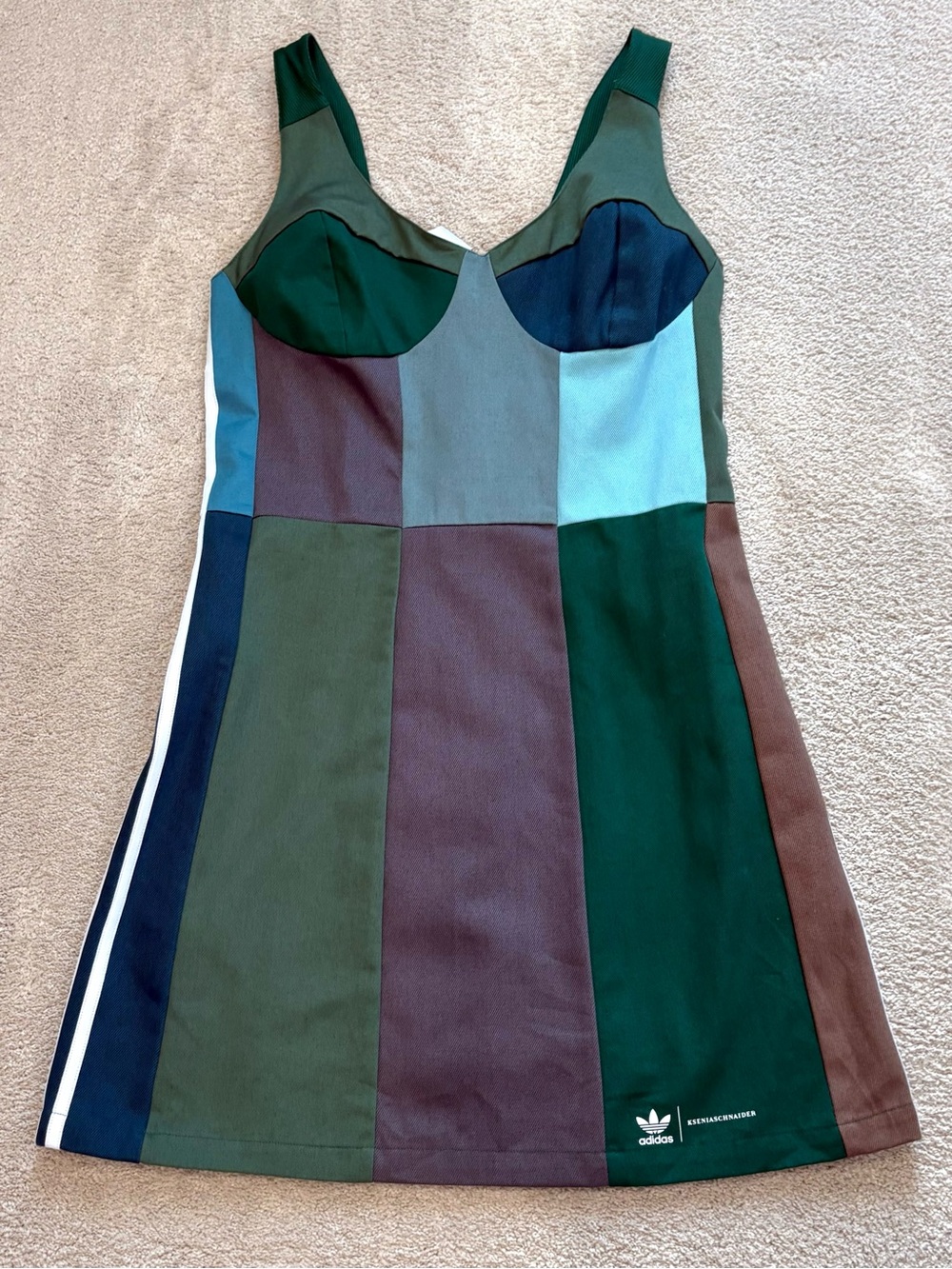 Adidas Women Originals KSENIASCHNAIDER Reprocessed Limited Ed Dress Size 12 NEW - Picture 5 of 17